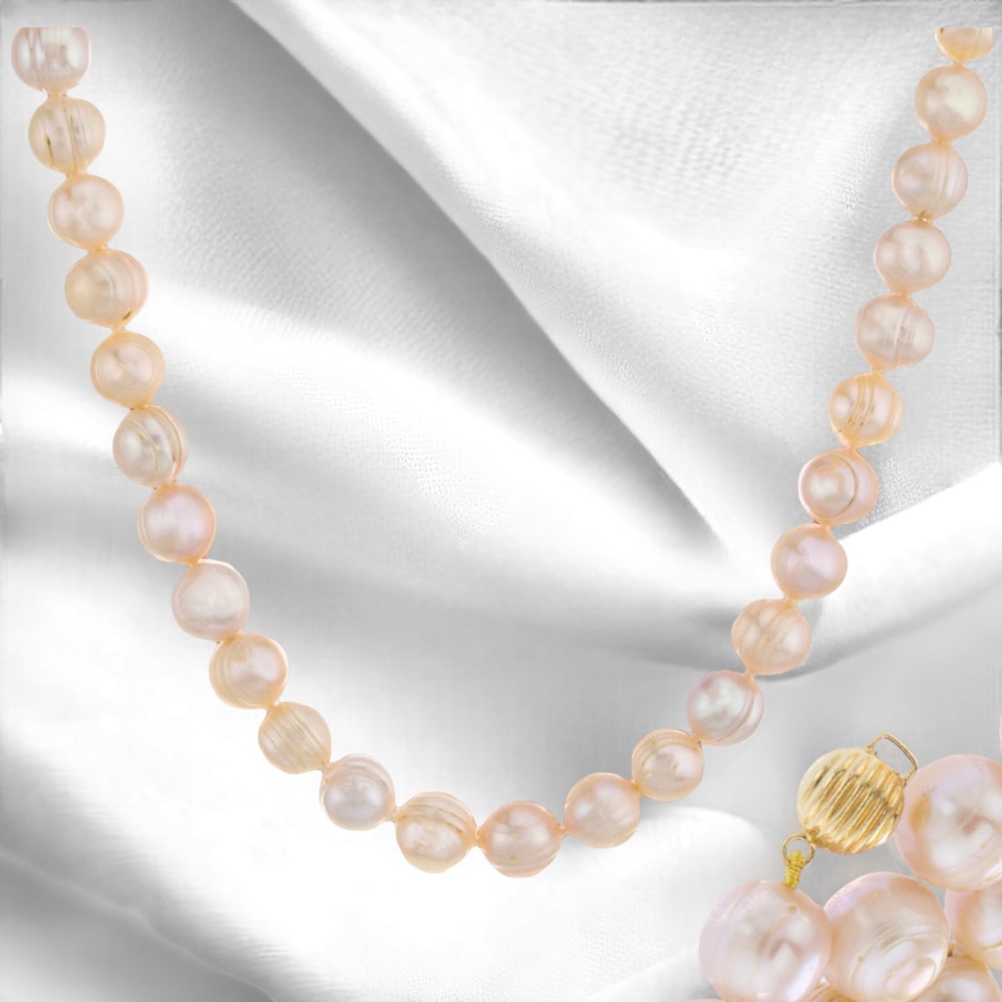 14K Gold Baroque Pearl Strand: 9 mm - 11 mm Pearls (1 of 1)