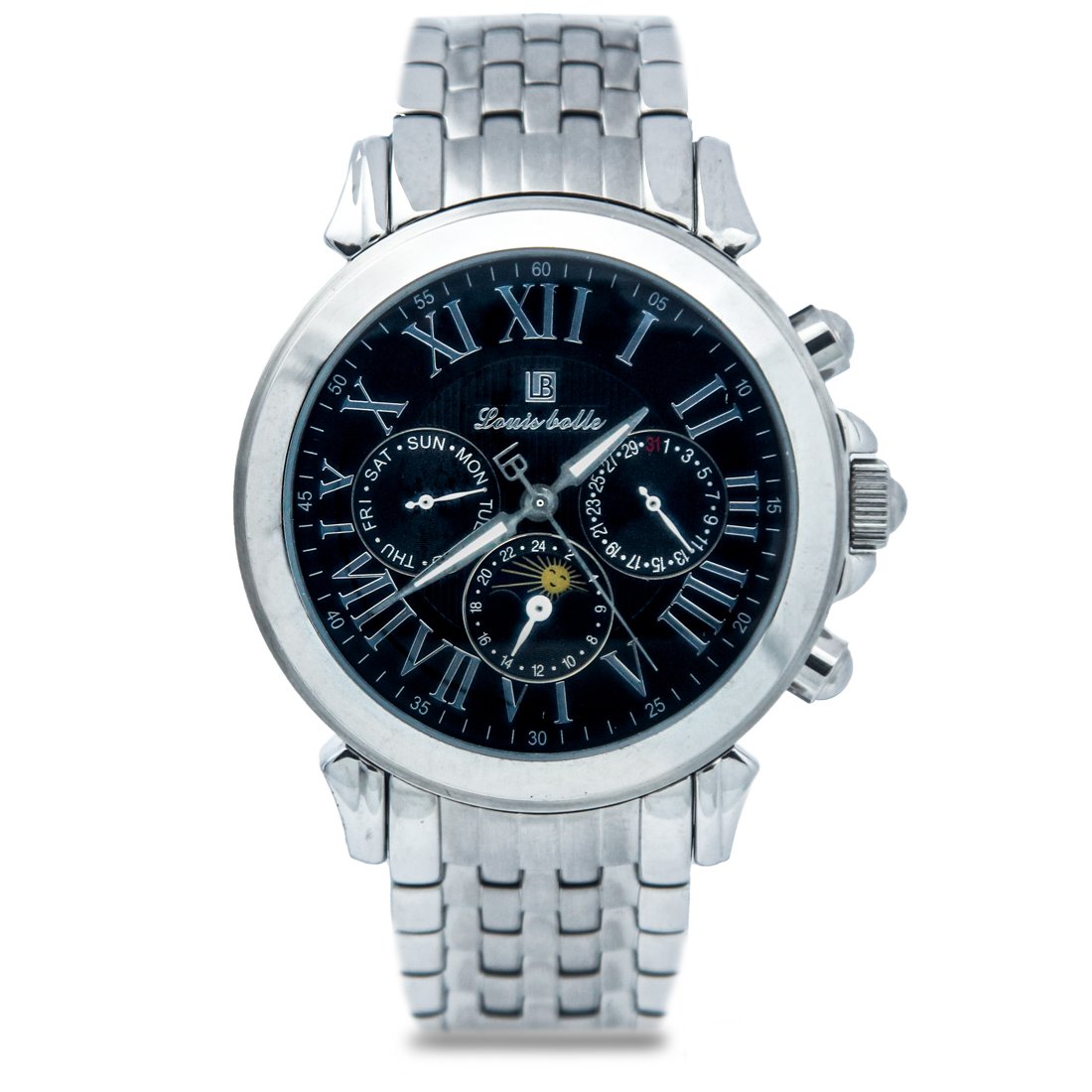 Louis Bolle Vintage Automatic Watch with Elegant Complications: Louis Bolle Vintage Automatic Watch – Pristine New Old Stock with Elegant ComplicationsWe are excited to present for auction an impeccable timepiece that exudes classical elegance and historical cra