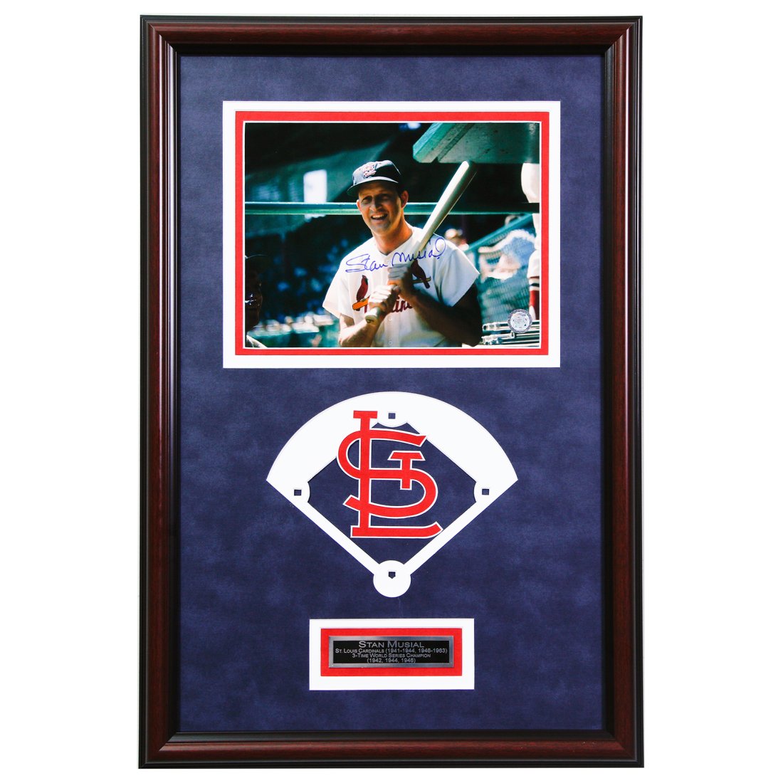 The Gentleman's Grin – Stan Musial Signed Photograph in St. Louis Cardinals Attire (1 of 3)