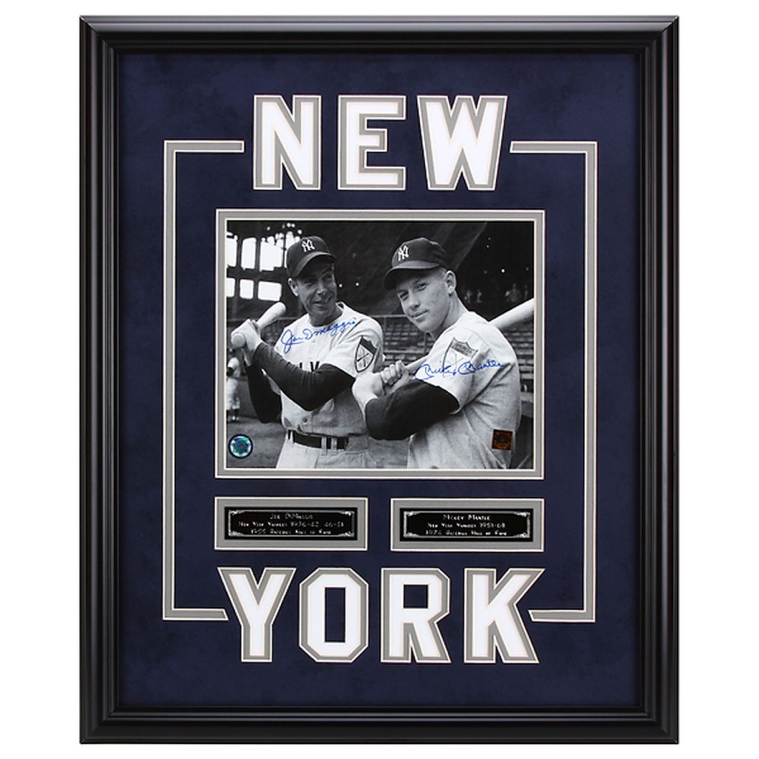 "Passing of the Guard": Iconic Joe DiMaggio & Mickey Mantle Dual-Signed Photograph (1 of 1)