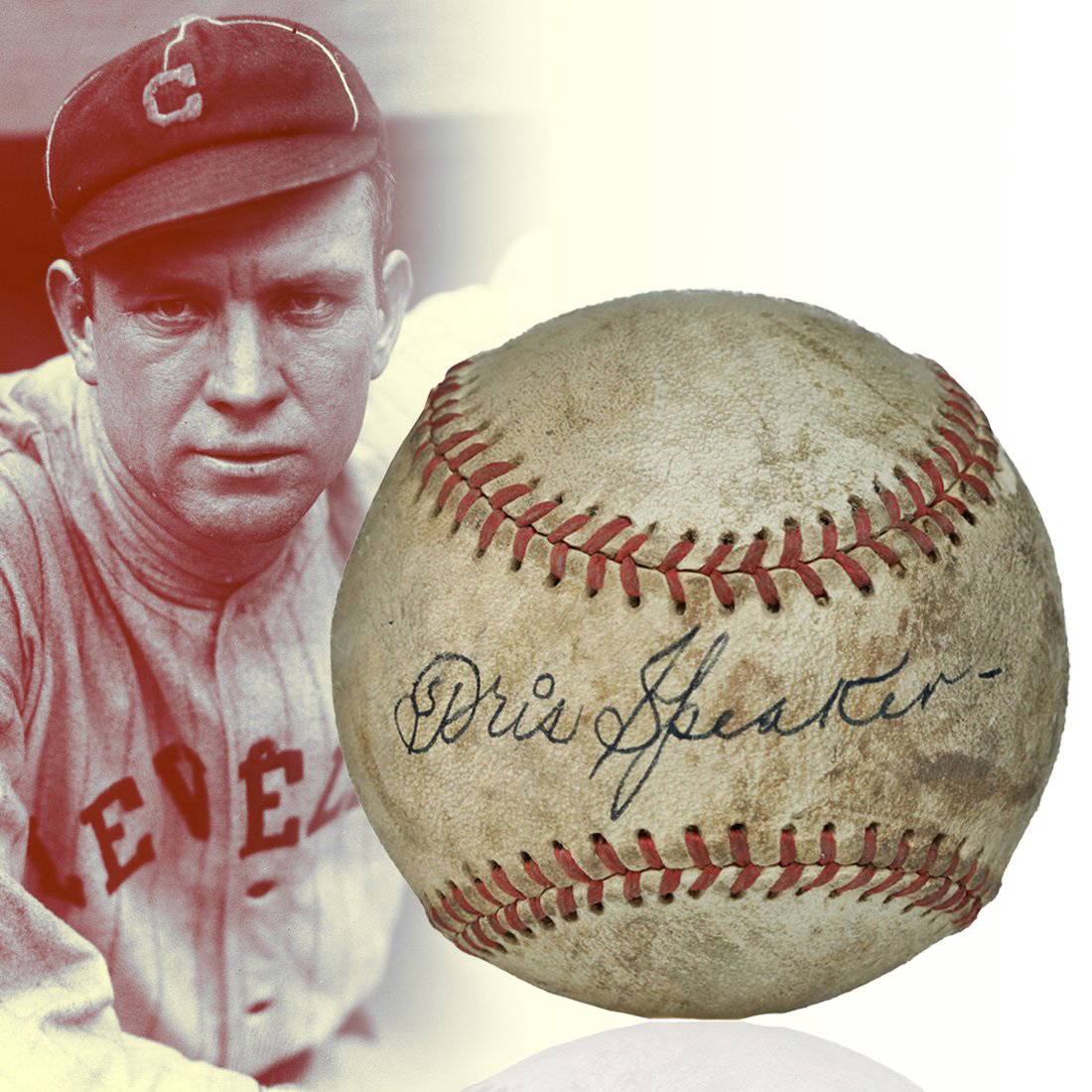 Tris Speaker Signed Wilson Baseball Auction