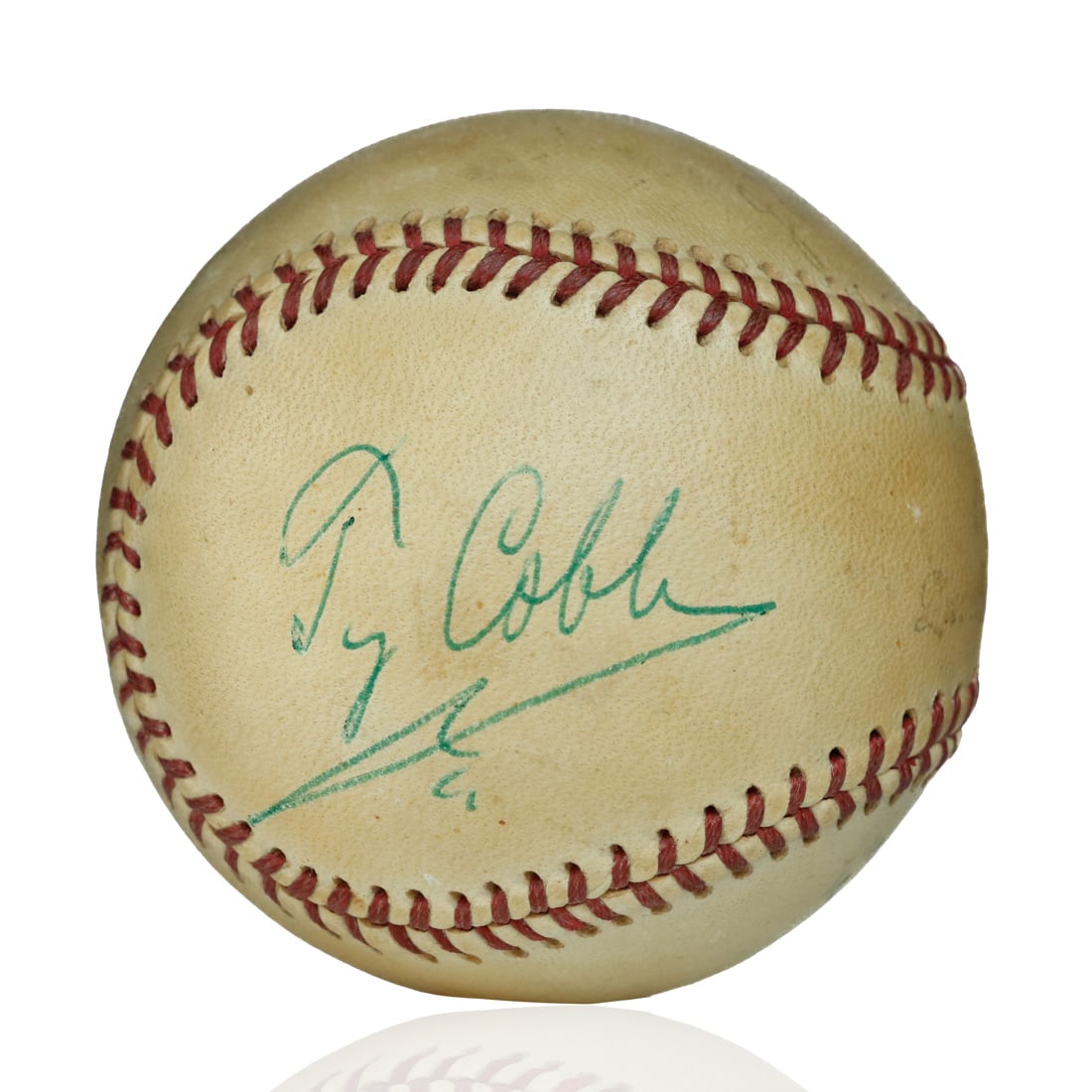 Ty Cobb Signed Wilson Baseball (1 of 6)