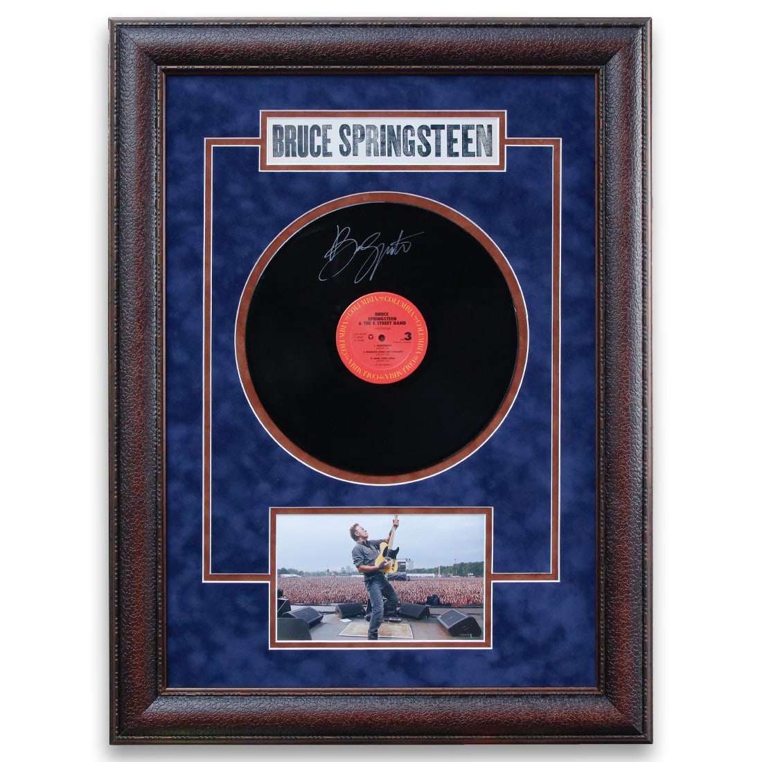 Bruce Springsteen Signed Live/1975-85 Vinyl Album in Museum-Quality Display (1 of 7)
