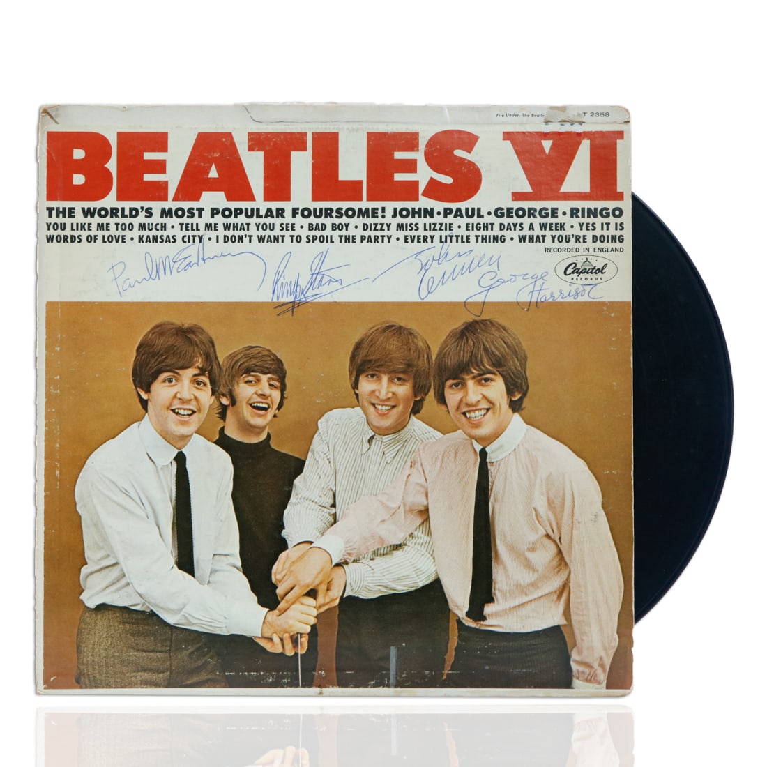 The Beatles VI LP Album, Signed by The Beatles