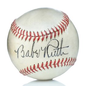 Babe Ruth Signed ONL Ford Frick Spalding Baseball