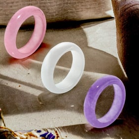 Pastel Jade Trio Ring Set - All Size 9