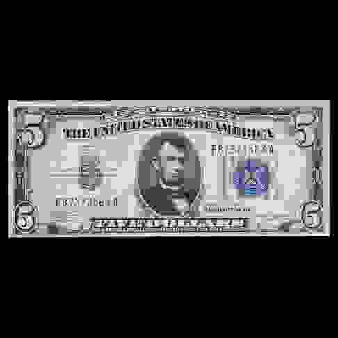 1934A Blue Seal $5 Dollar Bill Silver Certificate