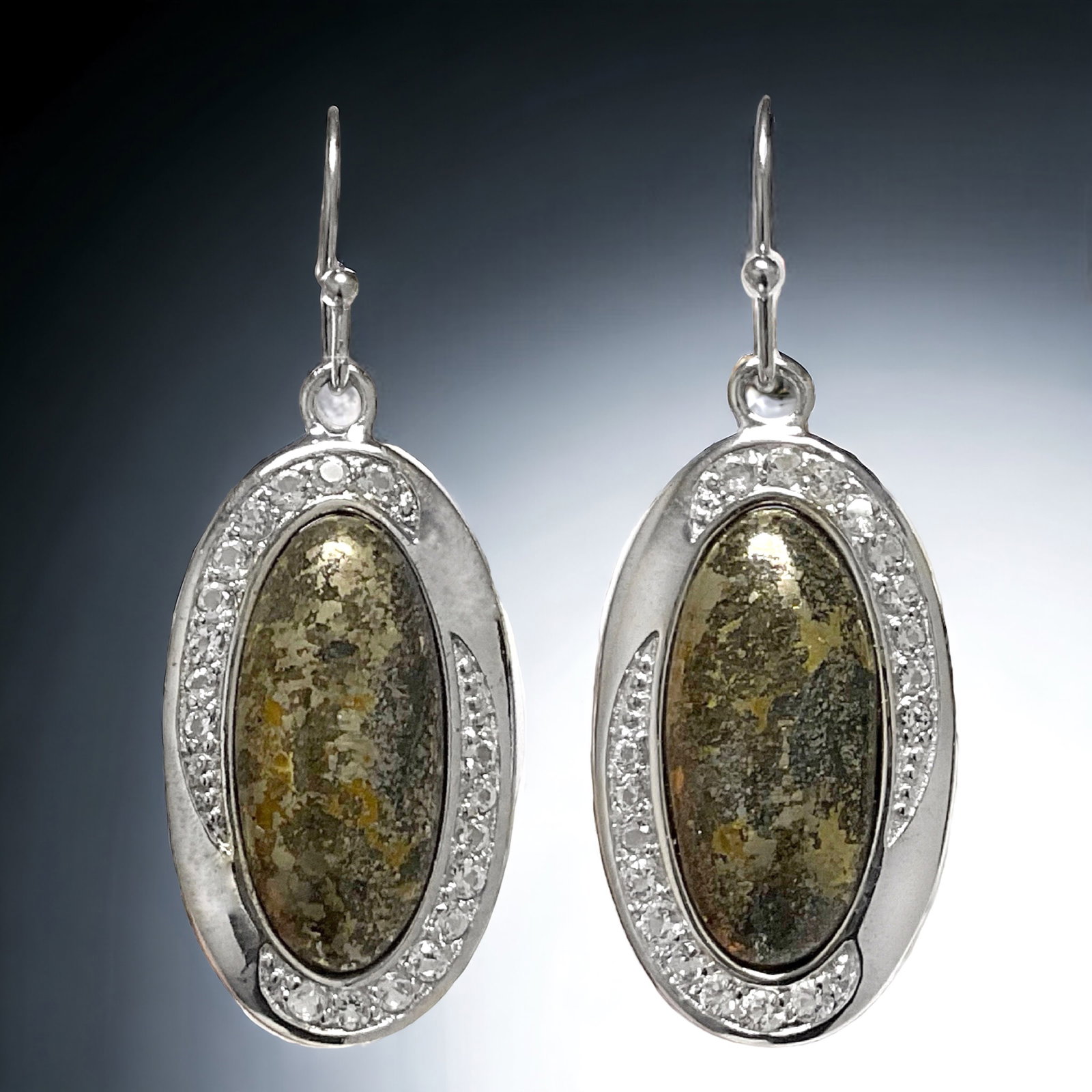 Apache Gold & Topaz Sterling Silver Dangle Earrings (1 of 1)