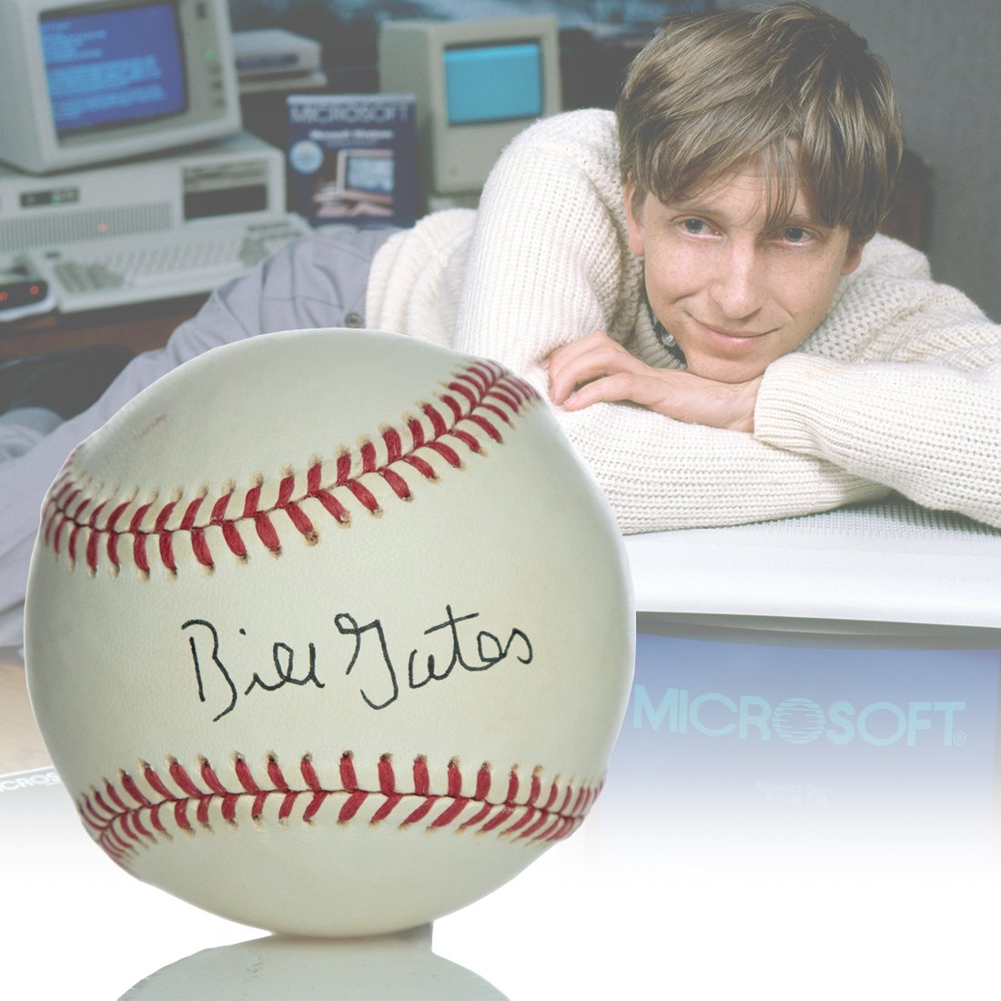 Microsoft CEO Bill Gates Signed Baseball (1 of 9)