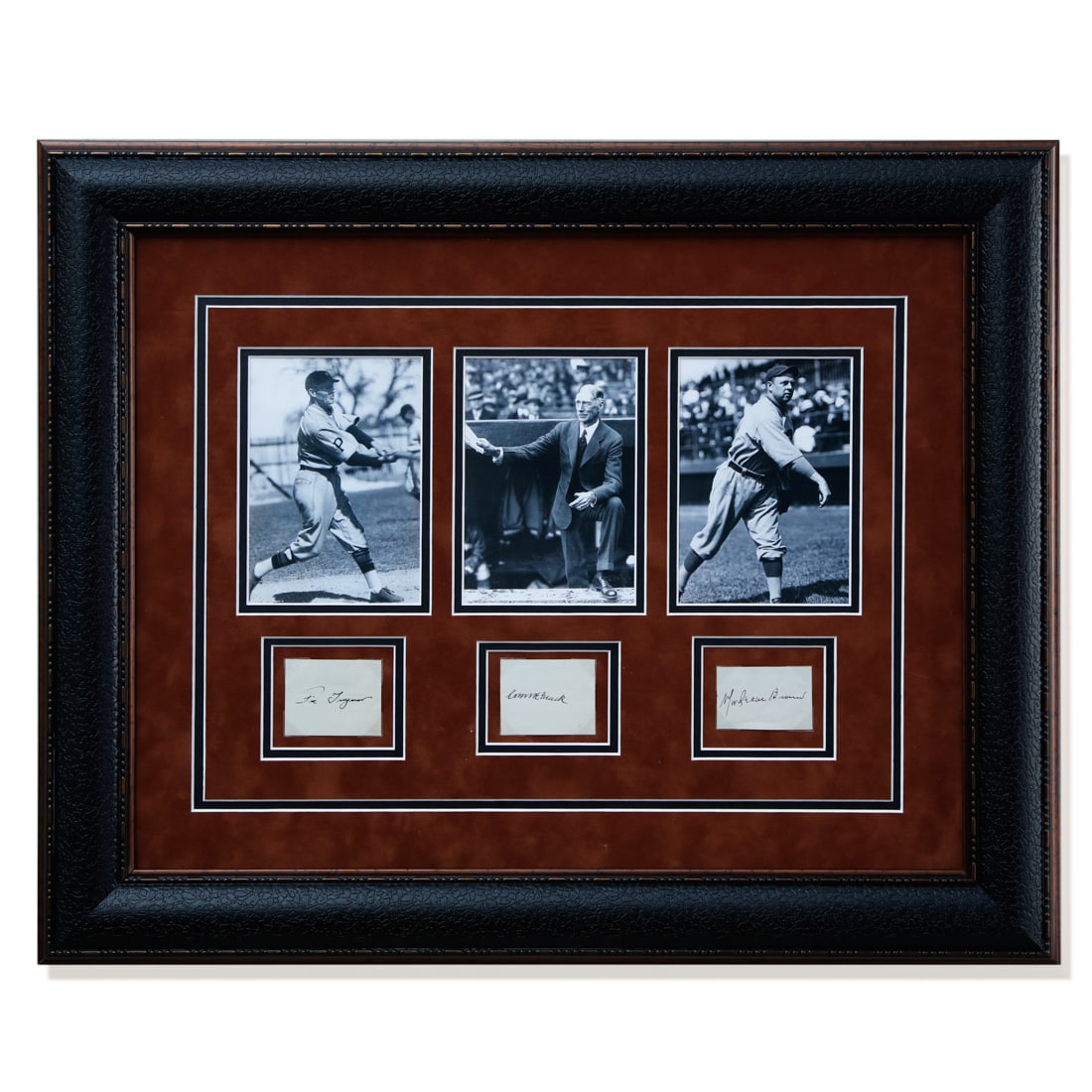 HOF Trio: Connie Mack, Mordecai "Three Finger" Brown & Pie Traynor (1 of 6)