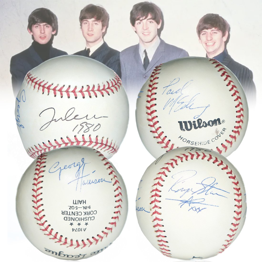 Very Rare Beatles Autographed Baseball (1 of 8)