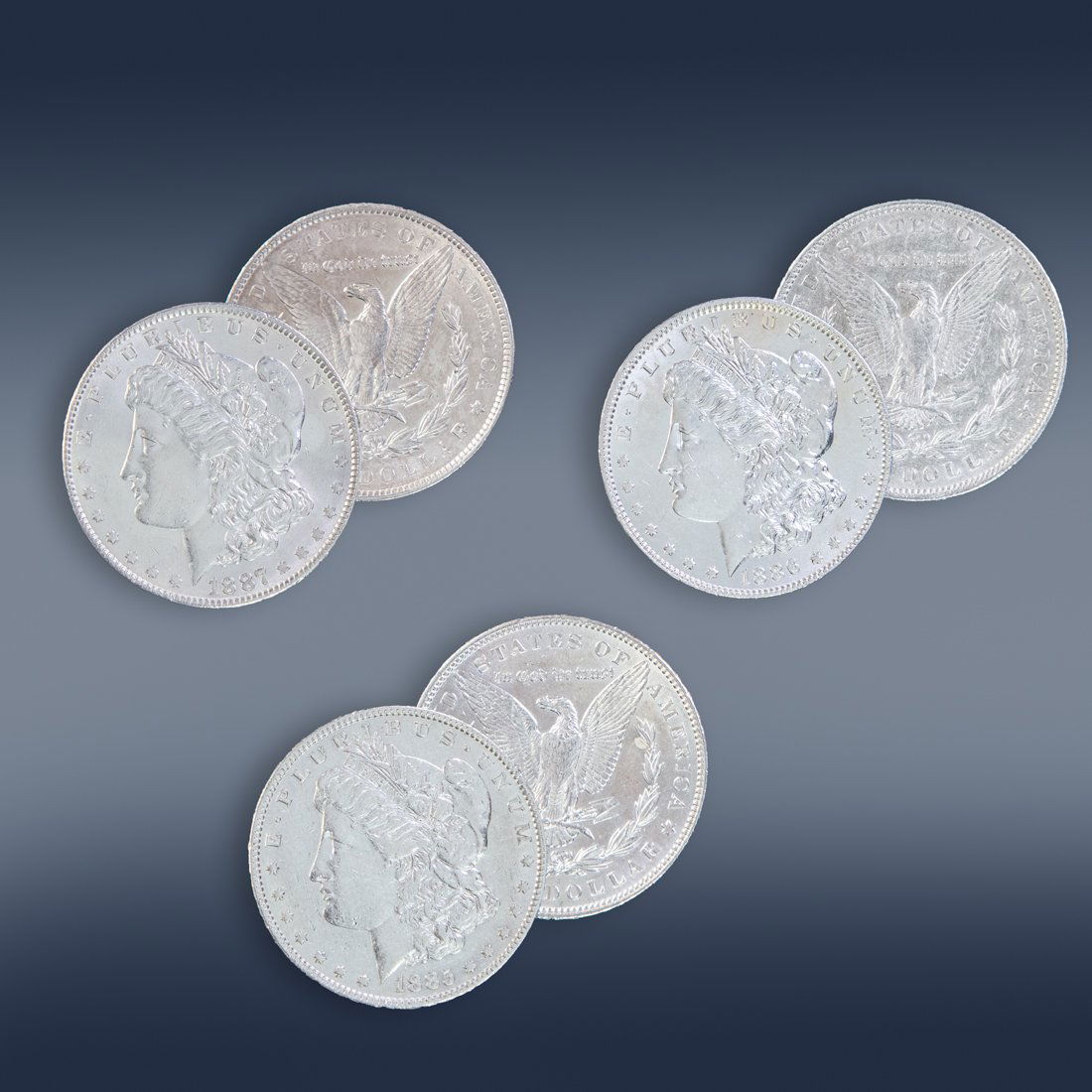 1885 - 1887 Morgan Dollars Set of 3 (1 of 1)