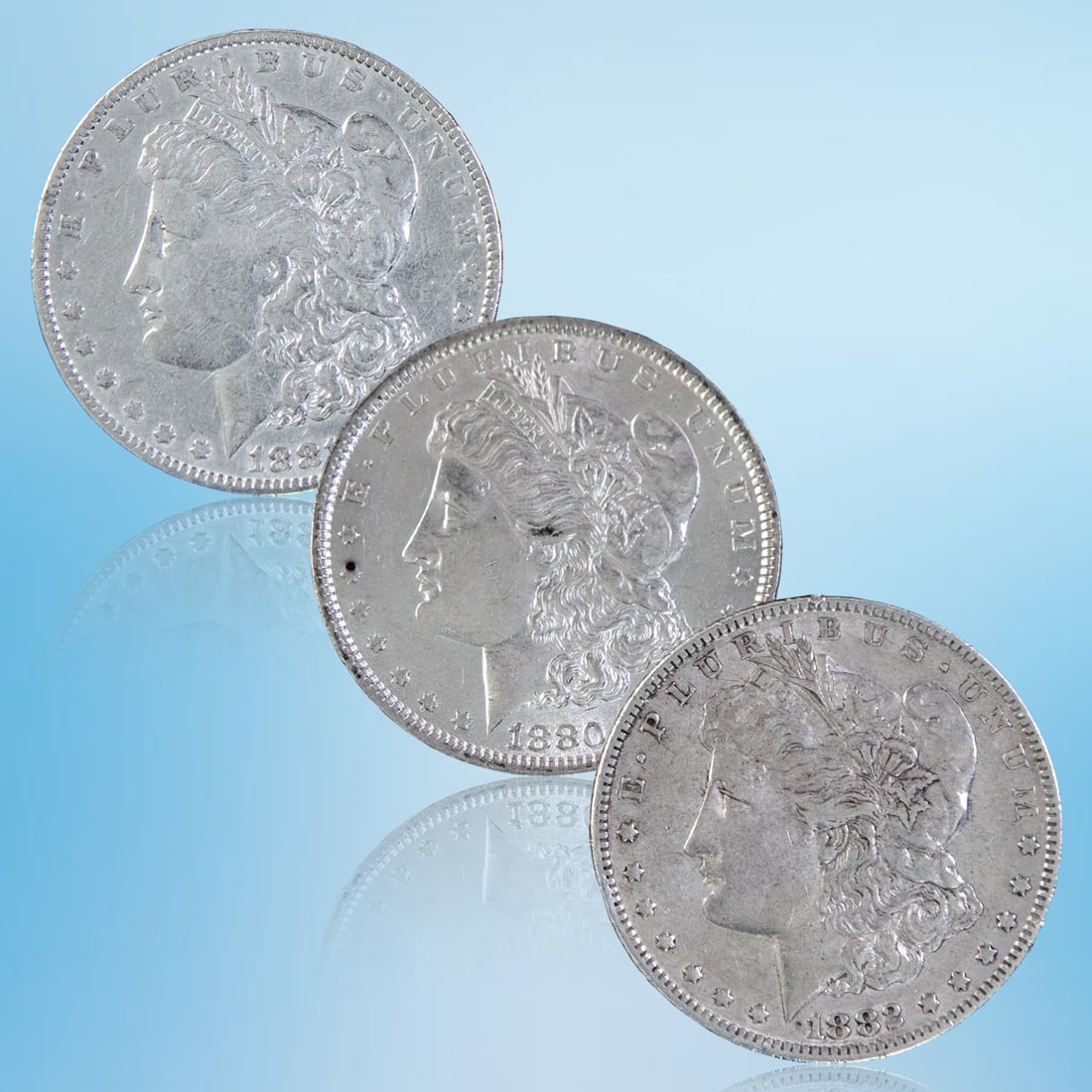 1880 - 1882 Morgan Dollars Set of 3 (1 of 5)