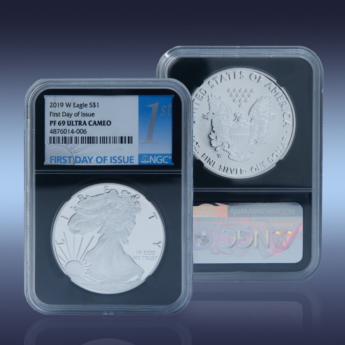 2019 W NGC Silver Eagle PF 69 ULTRA CAM (1 of 4)