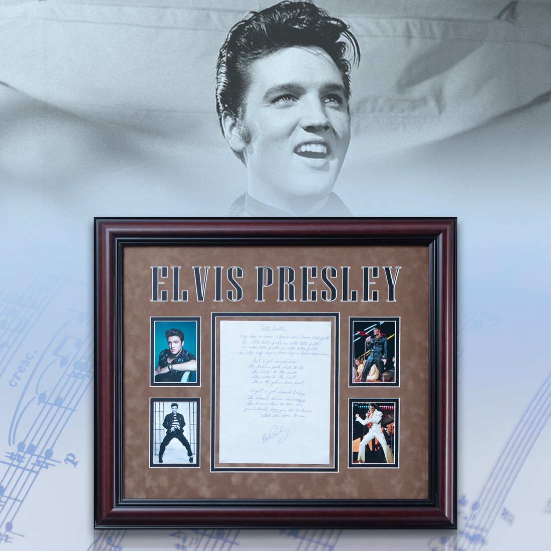 Elvis Presley Signed Handwritten "Tutti Frutti" Framed Lyrics (1 of 4)