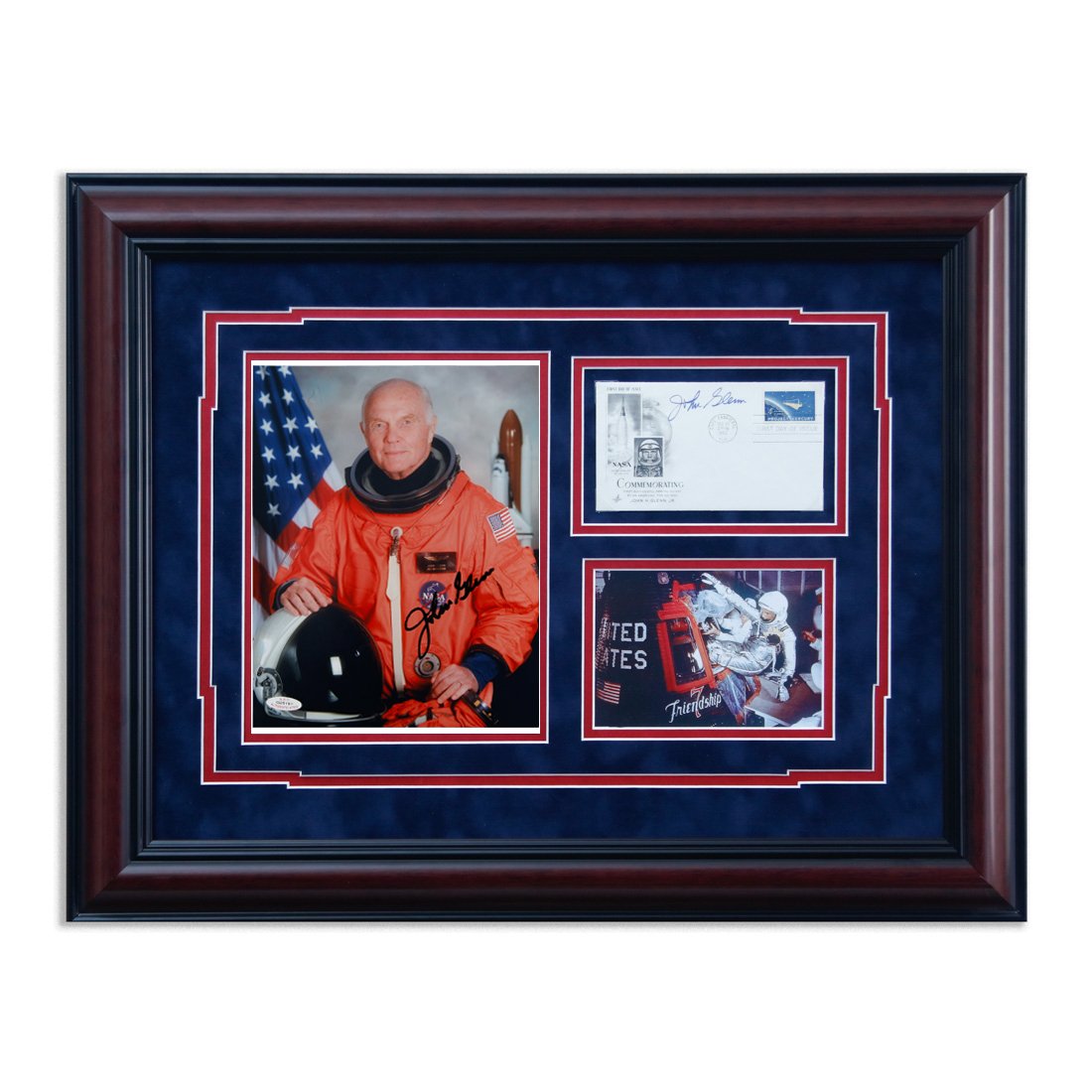 John Glenn Signed 1962 FDC, (JSA), Framed With Signed 8x10 Photograph (1 of 6)