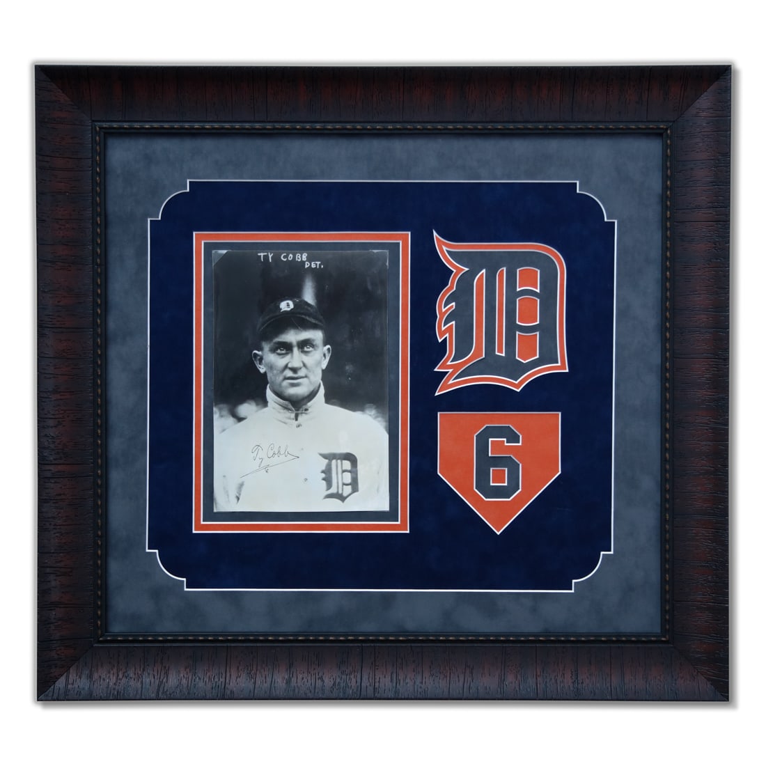 Ty Cobb Signed 6.5 x 9.5 Photograph Custom Framed (1 of 4)
