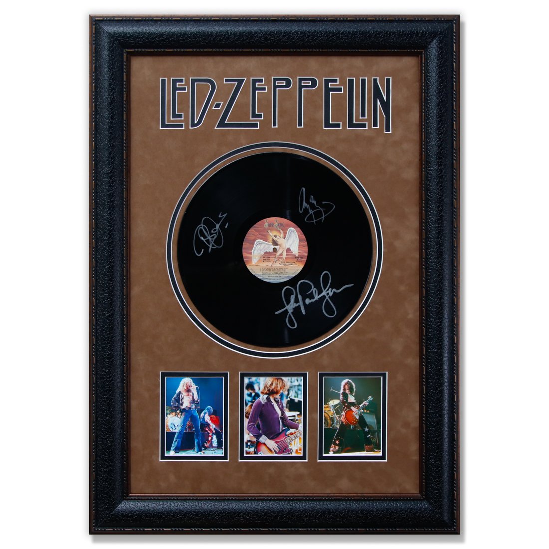 Led Zeppelin Band Signed "Physical Graffiti Vinyl Record Presented in a Museum Quality Frame (1 of 5)