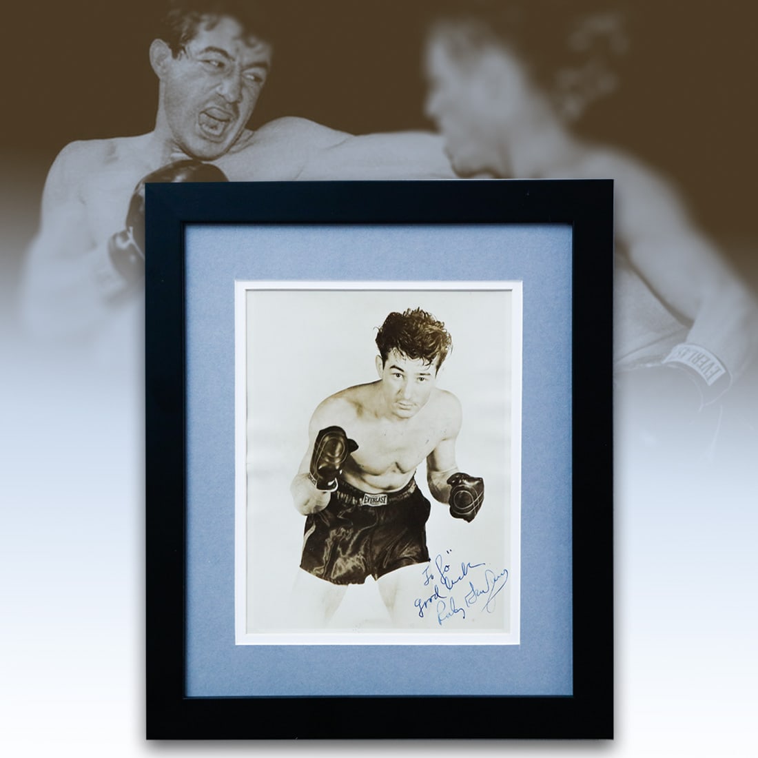 Framed Rocky Graziano Signed Photograph JSA Certified (1 of 5)
