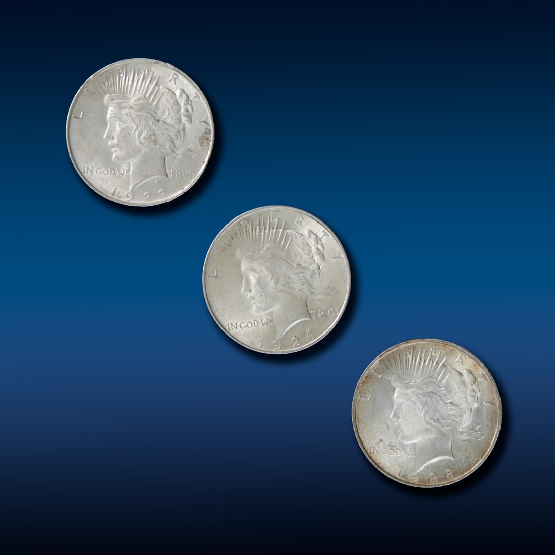 1922-1924 Peace Dollars Set of 3 (1 of 2)