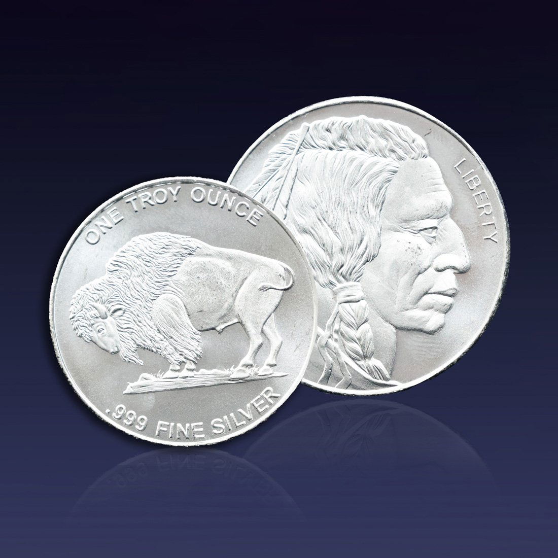 1oz Buffalo Design Silver Round (1 of 3)