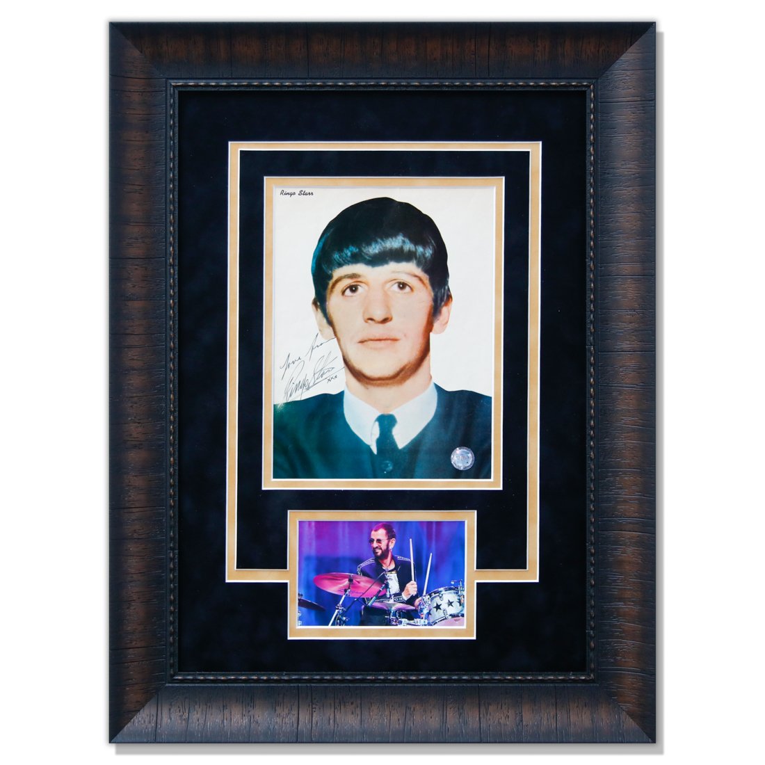 Very Rare Ringo Starr Signed Vintage Photograph - Museum Quality Custom Framed Presentation (1 of 4)