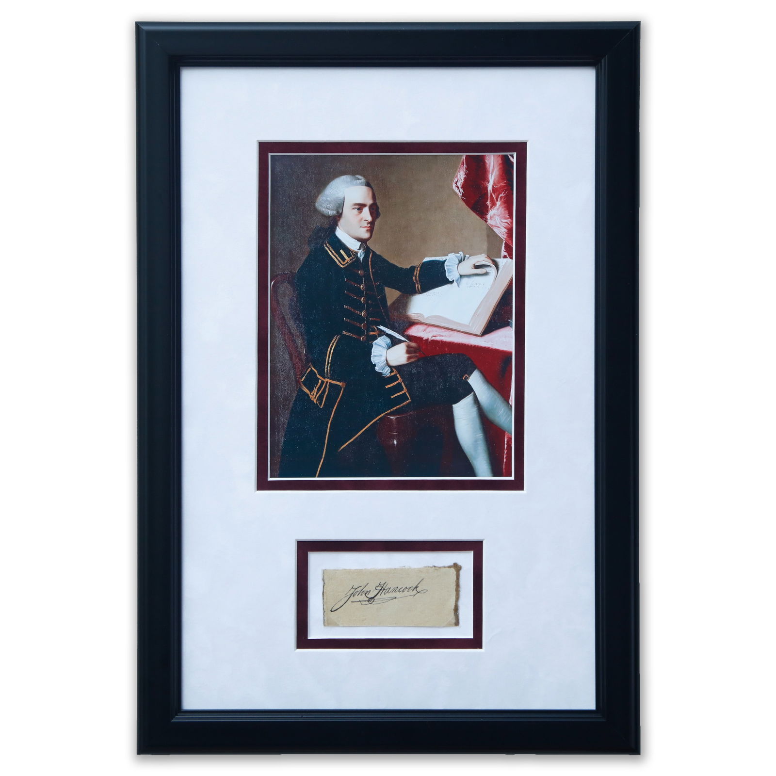 Framed John Hancock Signed Cut-Museum-Quality Custom Presentation. (1 of 3)