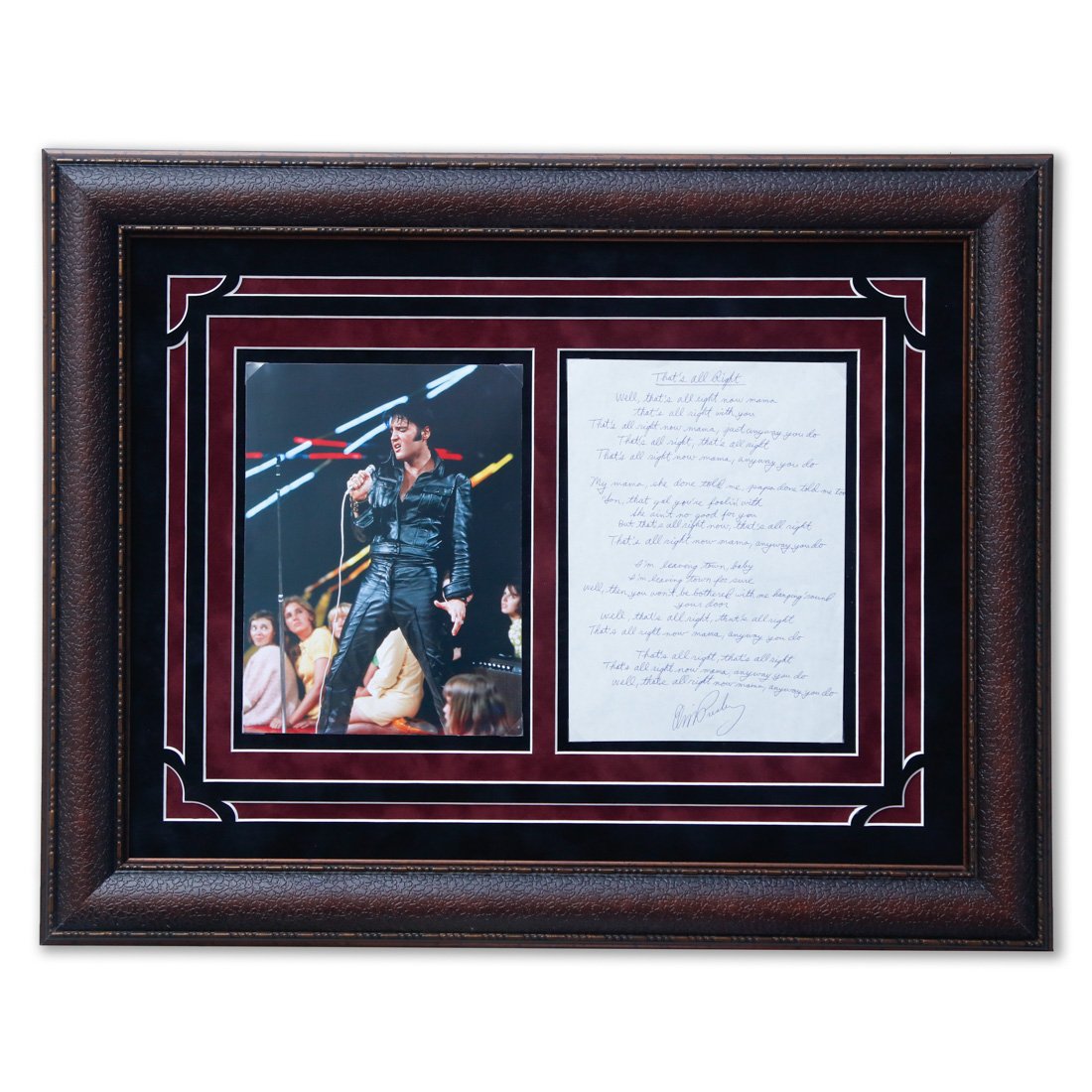 Elvis Presley Signed Handwritten "That's All Right" Lyrics (1 of 3)