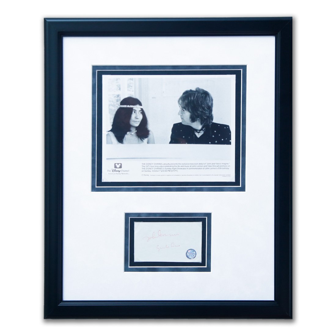 “John Lennon & Yoko Ono Dual-Signed Autograph Page – Custom Framed (1 of 3)