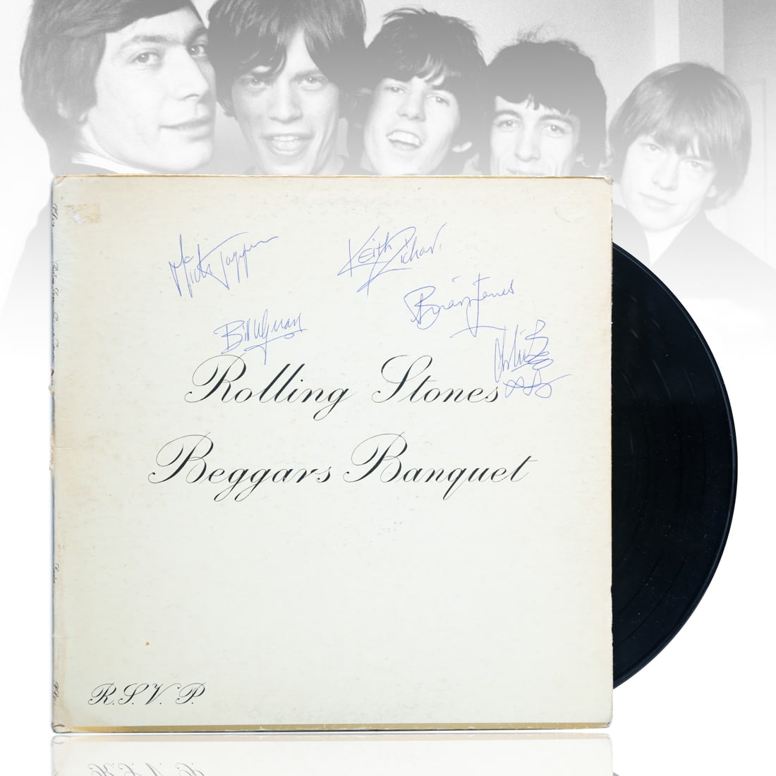 Rolling Stones 5 Member Signed “Beggar's Banquet” Album (1 of 7)