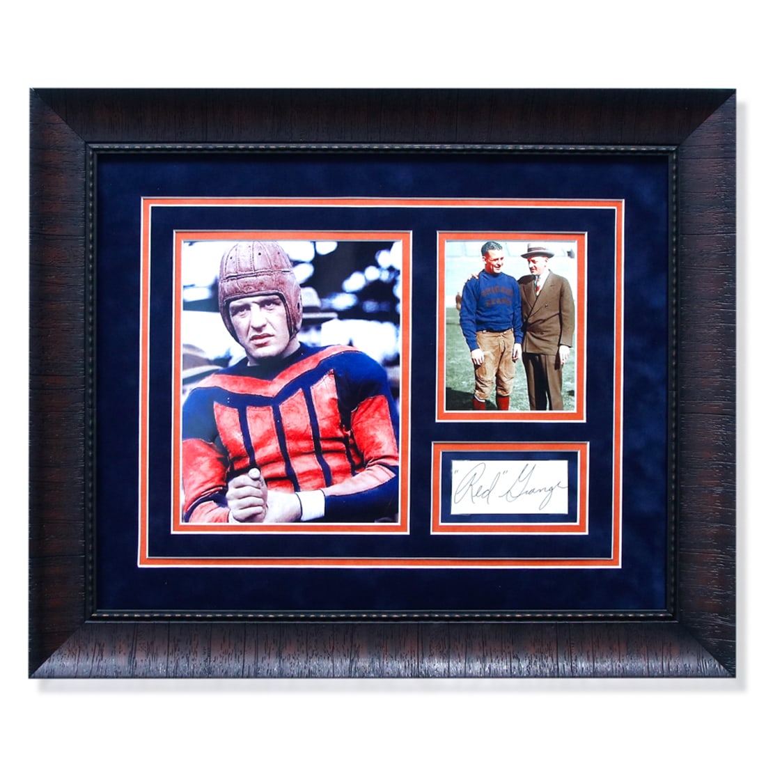 Framed Red Grange Signature Cut (1 of 5)