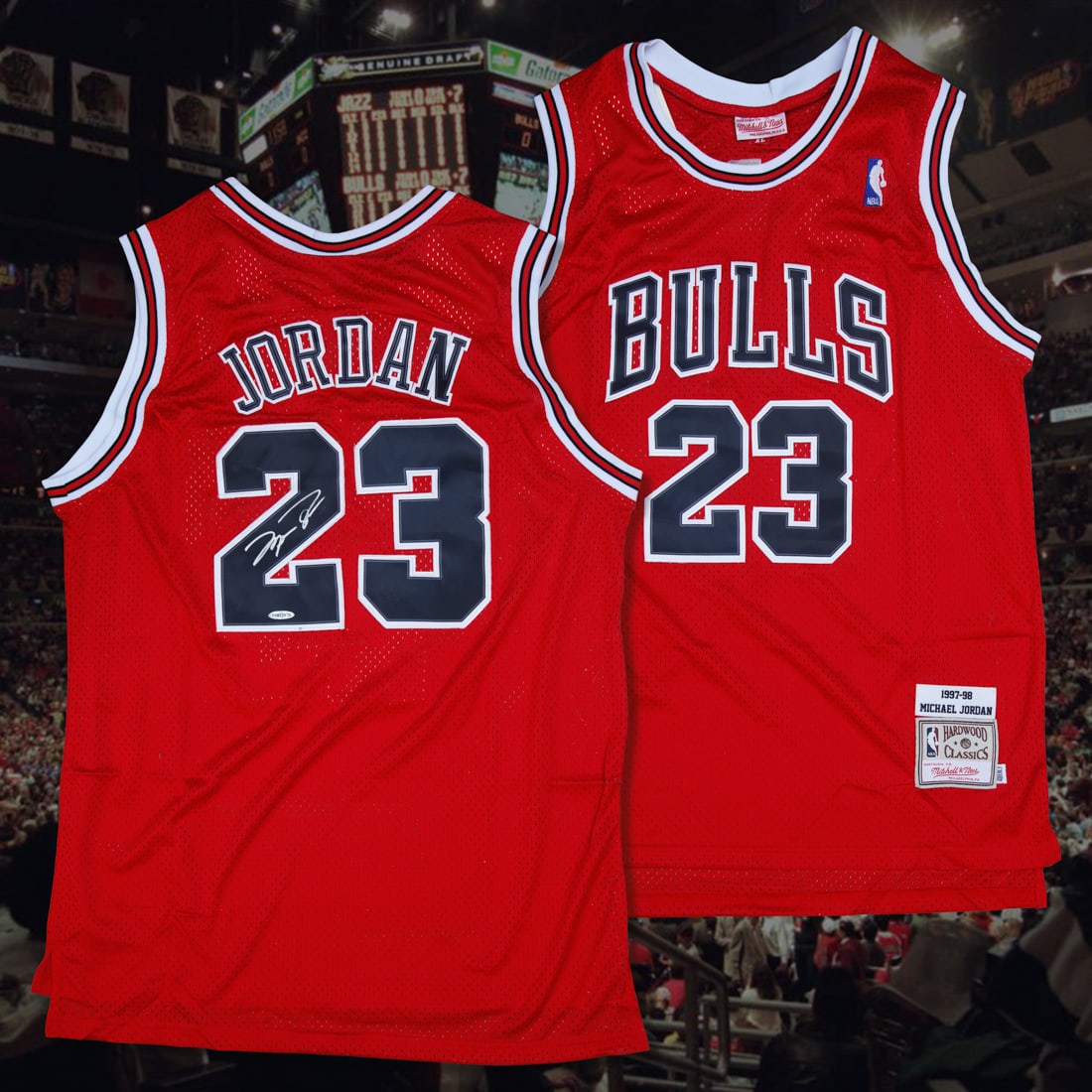 Michael Jordan Signed Red Bulls Mitchell & Ness Jersey - Upper Deck Authenticated (1 of 4)