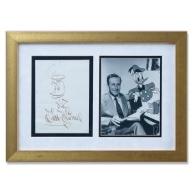 Walt Disney Signed Original Donald Duck Drawing