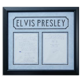 Elvis Presley Handwritten and Signed "A Little Less Conversation" Lyrics – A Musical Masterpiece