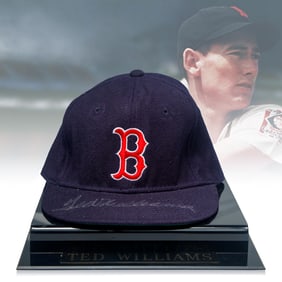 Ted Williams Autographed Boston Red Sox Cap from the Prestigious Lipeles Collection