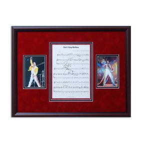 Freddie Mercury Autographed "Don't Stop Me Now" Music Sheet in Museum-Quality Display