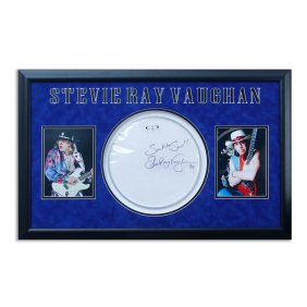 Stevie Ray Vaughan Autographed and Inscribed Drumhead - "Soul to Soul"