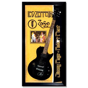 Jimmy Page and Robert Plant of Led Zeppelin Signed Epiphone Electric Guitar