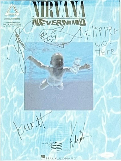 Kurt Cobain Inscribed and Autographed "Nevermind" Album Cover (1 of 7)