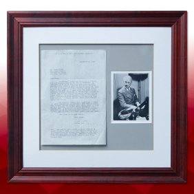 Jerome Kern Signed Letter Dated 1938 & Photograph