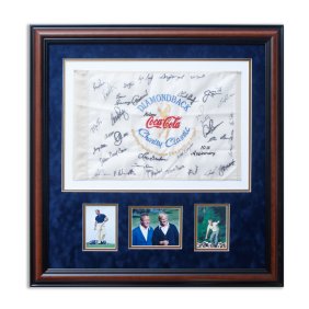 Arnold Palmer and Jack Nicklaus Signed Diamond Back Charity Classic Flag