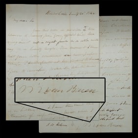 Martin Van Buren Handwritten & Signed Letter, Dated 1842