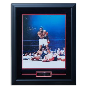 "The Champion's Echo: Muhammad Ali Signed 16x24 from the Lipeles Collection"