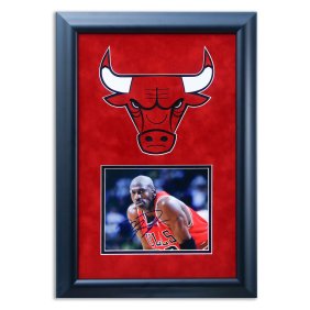 Historic Michael Jordan Signed 8x10 Photograph in Museum Quality Custom Frame