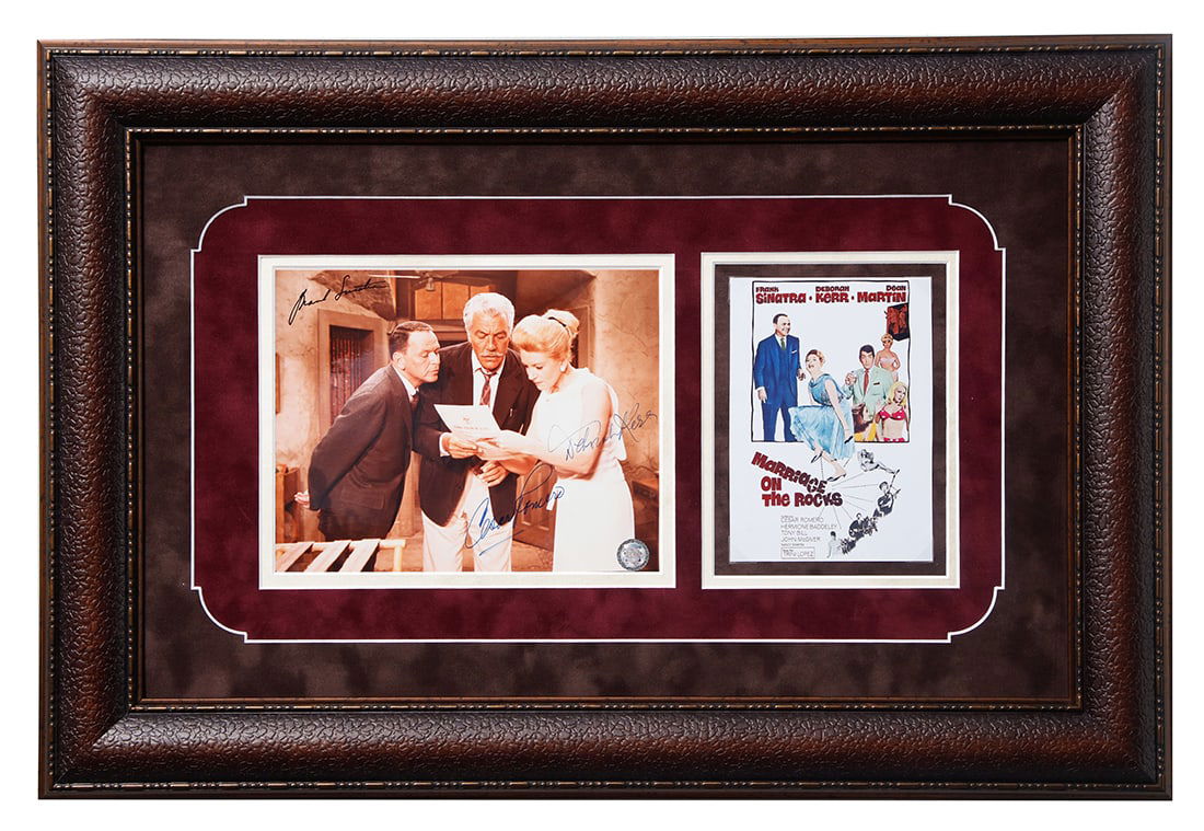 Frank Sinatra/Cesar Romero/Deborah Kerr Signed Movie Still from "Marriage on the Rocks" (1 of 5)