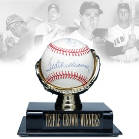 Triple Crown Winners Signed OAL Baseballs, Williams, Mantle, Robinson & Yaz