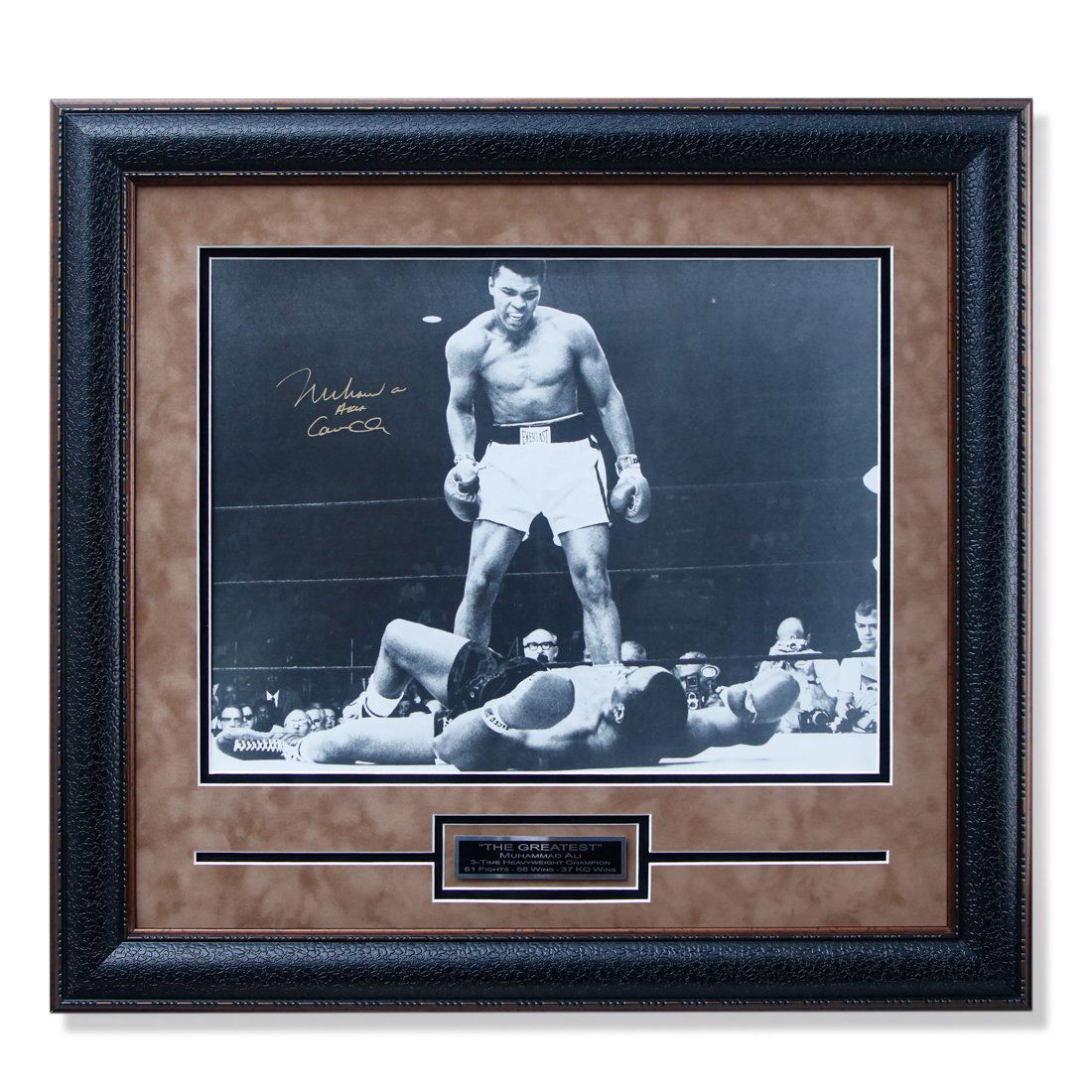 "ALI OVER LISTON" Signed 16x20 Photo – Dual-Named "Muhammad Ali aka Cassius Clay" (1 of 4)