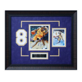 Exceptional Kobe Bryant Signed 8x10 Photo in Museum Quality Custom Frame