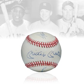 Willie Mays, Mickey Mantle & Duke Snyder Signed ONL Bill White Baseball