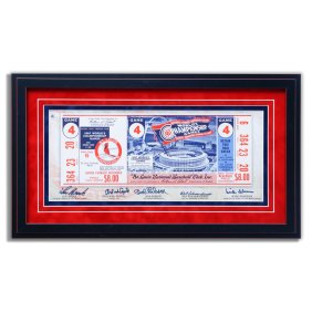 1967 Ticket - Signed by Brock, Cepeda,, Gibson, Schoendienst, & Shannon